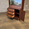 Mid Century Modern Walnut And Glass Shelf Cabinet By Stanley