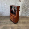 Mid Century Modern Walnut And Glass Shelf Cabinet By Stanley