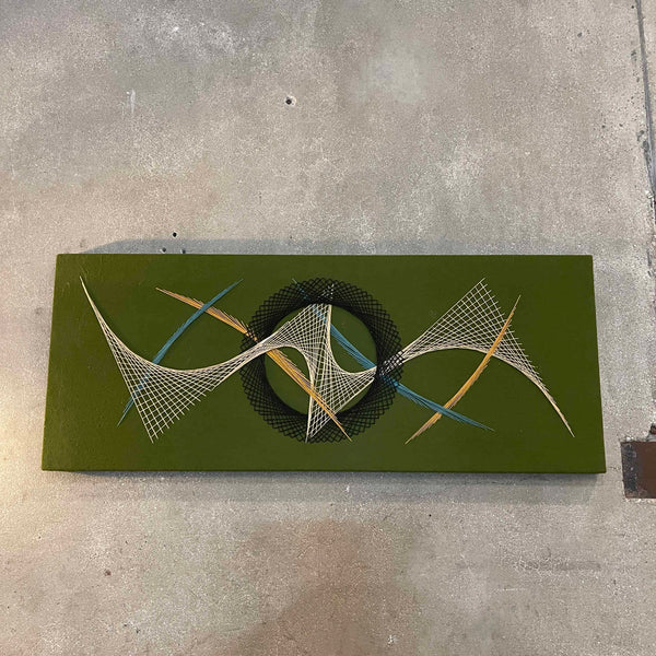 Mid Century Modern Ray Schechter Style Abstract String Art