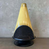 Vintage MCM Yellow Porcelain Enamel Finish Malm "Fire Duke" Fireplace