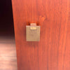 Mid Century Modern Side Table w/ Storage Made of Walnut & Brass Handles