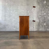 Mid Century Walnut & Brass Highboy Dresser By Stanley