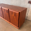 Vintage Mid Century Modern Walnut Credenza By Dillingham