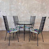 Arthur Umanoff Wrought Iron Table & 4 Chairs