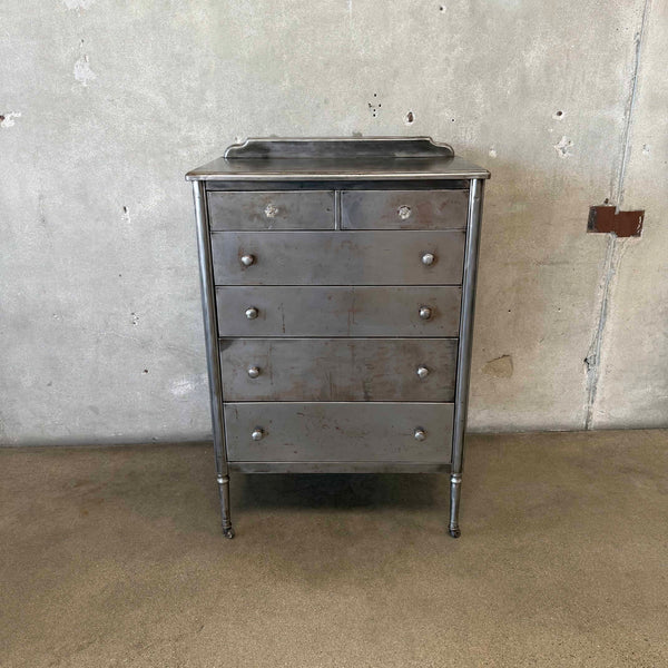 1930s Simmons Metal Highboy w/ Wheels
