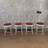 Set of 4 Vintage Ice Cream Parlor Chairs Wrought Iron
