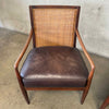 Pair of All Original MCM Lawrence Peabody Camel Back & Leather Lounge Chairs