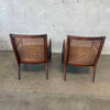 Pair of All Original MCM Lawrence Peabody Camel Back & Leather Lounge Chairs