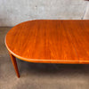 Vintage Danish Teak Round Expandable Dining Table