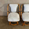Set of Three 1960's Bamboo Swivel Chairs