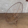 Mid Century Garden Iron Chair with Cupholder