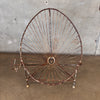 Mid Century Garden Iron Chair with Cupholder