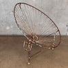 Mid Century Garden Iron Chair with Cupholder