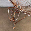Mid Century Garden Iron Chair with Cupholder