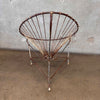 Mid Century Garden Iron Chair with Cupholder