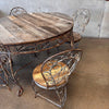 Vintage Garden Wrought Iron & Wood Dining Set