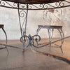 Vintage Garden Wrought Iron & Wood Dining Set
