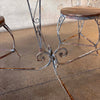 Vintage Garden Wrought Iron & Wood Dining Set