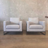 Pair of Mid Century Modern Style Gray and Black Chairs