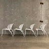 Mid Century Modern White Metal Patio Set