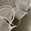 Mid Century Modern White Metal Patio Set