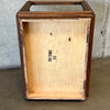Mid Century Modern Walnut End Table With Smoked Glass Top
