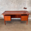 Mid Century Modern Teak Floating Top Desk By Peter Loving Nielsen
