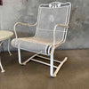 Post Modern Iron & Mesh Wire Table & 2 Bouncing Chairs