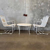Post Modern Iron & Mesh Wire Table & 2 Bouncing Chairs