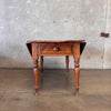 Antique Drop Leaf Pine Table w/ Drawers Circa 1800's