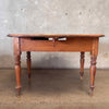 Antique Drop Leaf Pine Table w/ Drawers Circa 1800's