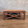 Bassett Furniture Large Leather Ottoman Coffee Table
