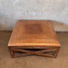 Bassett Furniture Large Leather Ottoman Coffee Table