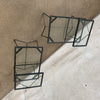 Pair of Mid Twentieth Century French Modernist Iron & Glass End Tables
