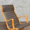 Tendo Moko Heron Rocking Chair With Ottoman - In New Leather