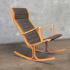 Tendo Moko Heron Rocking Chair With Ottoman - In New Leather