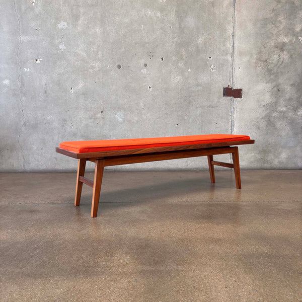 Walnut Entry Bench Hand Built in Long Beach by Pete Deeble Furniture
