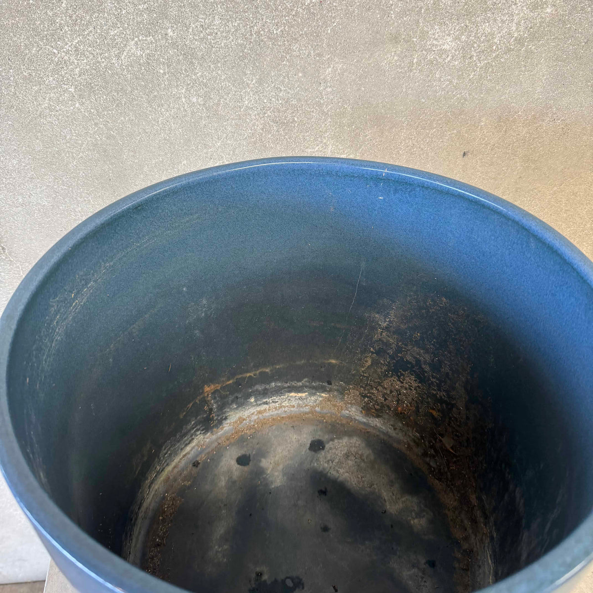 Blue Speckled Gainey Planter Pot