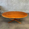 Mid Century Walnut Dining / Conference Table with X Base