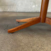 Mid Century Walnut Dining / Conference Table with X Base