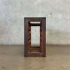 Mid Century Modern Walnut Wine Rack Vermillion Solid Wood 1970's
