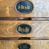 Antique American Letter File Cabinet Oak 5 Drawer Product Image