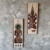 60's Buddha And Shiva Mosaic And Gravel Wall Plaques Product Image