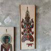 60's Buddha And Shiva Mosaic And Gravel Wall Plaques Product Image