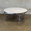 1975-85 Post Modern Marble & Chrome Base Coffee Table
