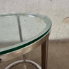 1980-90s Round Chrome & Glass Side Table in Pace Style
