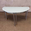 Post Modern Chrome & Frosted Glass Swivel/Nesting Coffee Table 1980s