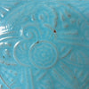 Catalina Island Tile Deco Flower Teal Tile Turquoise on Red Clay