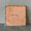 Catalina Island Tile Deco Flower Teal Tile Turquoise on Red Clay