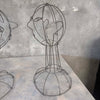 Pair of Vintage Wire Bust Sculptures of Man & Woman In the Style of Calder